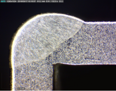 Macro metallographic examination of welds